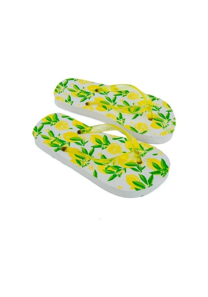 DAISO Lemon Beach Sandals - Yellow, US 13 / EU 31 - Image 3